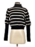 Derek Lam 10 Crosby 100% Wool Stripes Black Wool Pullover Sweater Size S - photo 1