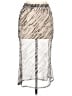 Wearever Animal Print Silver Casual Skirt Size L - photo 1