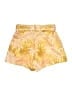 Tahari 100% Linen Tropical Yellow Shorts Size 6 - photo 2