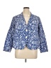 Talbots 100% Cotton Paisley Blue Blazer Size 16 Petite - photo 1