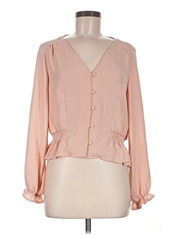 Topshop Long Sleeve Blouse (view 1)
