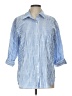 Copper Key Stripes Blue 3/4 Sleeve Button-Down Shirt Size L - photo 1