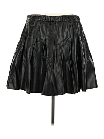 ELOQUII Faux Leather Skirt (view 2)