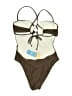 Cupshe Solid Brown One Piece Swimsuit Size L - photo 2