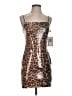 City Studio Animal Print Brown Cocktail Dress Size S - photo 1