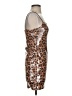 City Studio Animal Print Brown Cocktail Dress Size S - photo 4