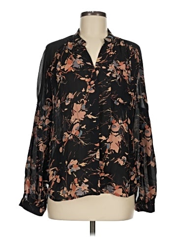 Madison Marcus Long Sleeve Silk Top (view 1)