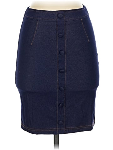 Papaya Denim Skirt (view 1)
