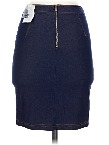 Papaya Denim Skirt (view 2)
