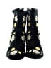 metaphor Floral Black Ankle Boots Size 7 - photo 2
