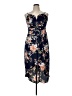 Lulus 100% Polyester Floral Blue Cocktail Dress Size XL - photo 1