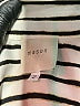 Mason 100% Polyester Stripes Ivory Long Sleeve Blouse Size 2 - photo 7