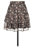 Boden 100% Polyester Paisley Black Gray Casual Skirt Size 4 - photo 2
