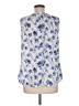 Talbots 100% Polyester Floral Blue Sleeveless Blouse Size M - photo 2