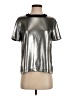 Rag & Bone 100% Polyester Metallic Silver Short Sleeve Top Size XS - photo 1