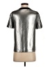 Rag & Bone 100% Polyester Metallic Silver Short Sleeve Top Size XS - photo 2