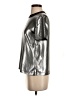Rag & Bone 100% Polyester Metallic Silver Short Sleeve Top Size XS - photo 5