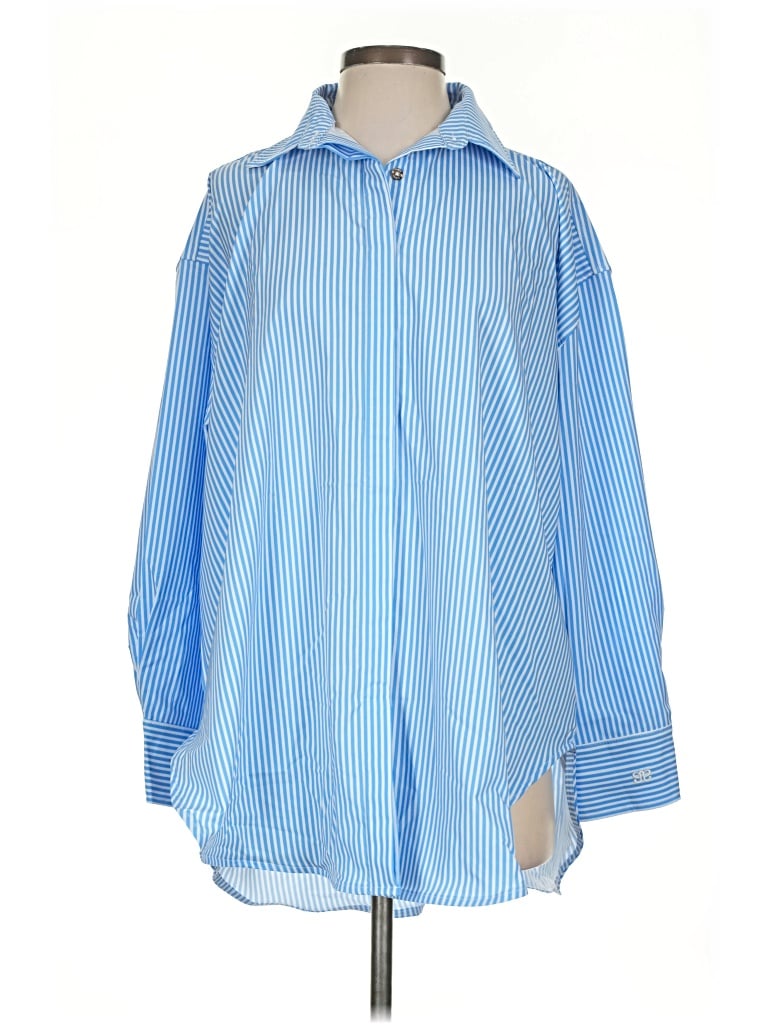 Albion Long Sleeve Blouse In Blue