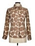 Boden 100% Cotton Print Brown Long Sleeve Button-Down Shirt Size 6 - photo 1