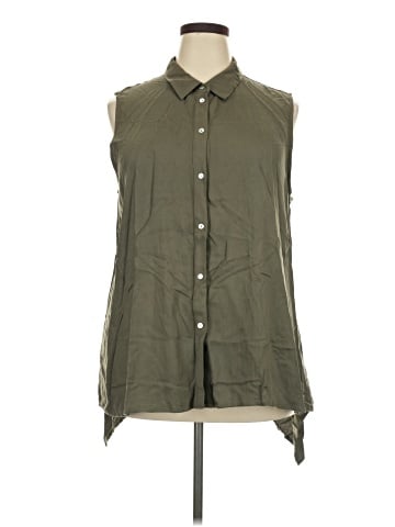 Fever Sleeveless Button-Down Shirt (view 1)
