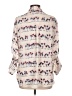 Express 100% Polyester Print Ivory 3/4 Sleeve Blouse Size L - photo 2