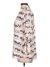 Express 100% Polyester Print Ivory 3/4 Sleeve Blouse Size L - photo 5