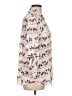 Express 100% Polyester Print Ivory 3/4 Sleeve Blouse Size L - photo 4