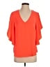 Trina Turk Orange Short Sleeve Blouse Size S - photo 1