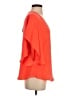 Trina Turk Orange Short Sleeve Blouse Size S - photo 4