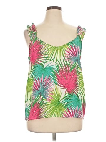Rose + Olive Sleeveless Top (view 1)