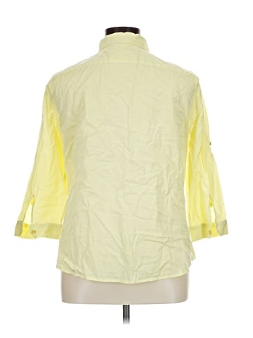 Jones New York Signature 3/4 Sleeve Button-Down Shirt (view 2)