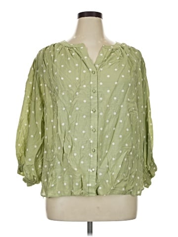 Rose + Olive 3/4 Sleeve Blouse (view 1)