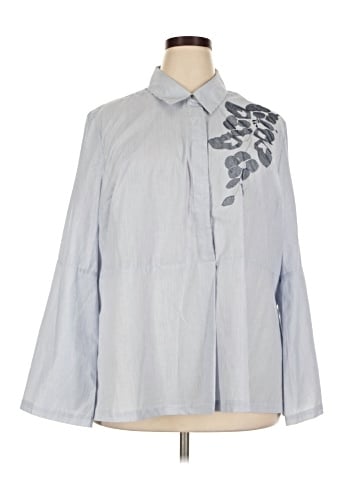 Lane Bryant Outlet Long Sleeve Polo (view 1)
