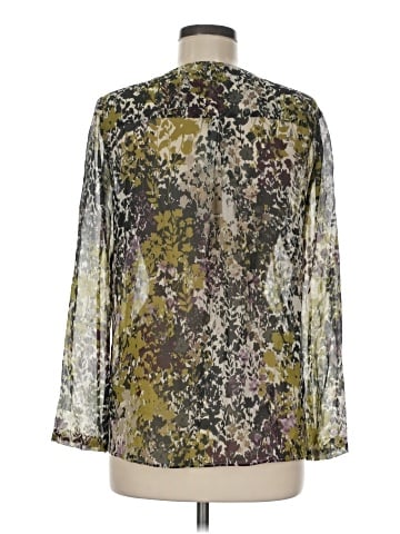 Ecru 3/4 Sleeve Silk Top (view 2)