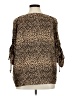 MICHAEL Michael Kors 100% Polyester Brown 3/4 Sleeve Blouse Size XL - photo 2