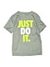 Nike 100% Polyester Gray Short Sleeve T-Shirt Size 6 - photo 1