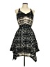 Ecote 100% Polyester Print Black Cocktail Dress Size M - photo 1