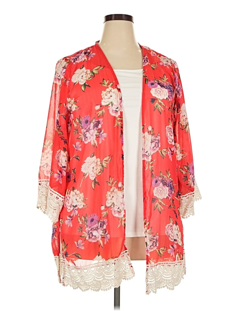 Pre-owned Rewind Kimono In Red
