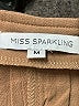 Miss Sparkling 100% Cotton Solid Brown Romper Size M - photo 4
