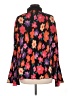 Unbranded Floral Black Long Sleeve Blouse Size 8 - photo 2