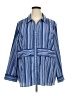 Maggie Barnes Stripes Blue 3/4 Sleeve Blouse Size 3X - photo 1
