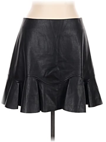 Rebecca Taylor Faux Leather Skirt (view 1)