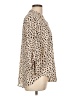 Lush 100% Polyester Animal Print Tan 3/4 Sleeve Blouse Size L - photo 4