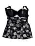 Torrid Floral Black Swimsuit Top Size 1X Plus (1) - photo 2