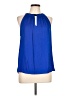 Jennifer Lopez 100% Polyester Blue Sleeveless Blouse Size L - photo 1