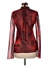 MNG 100% Polyester Burgundy Long Sleeve Blouse Size 6 - photo 2