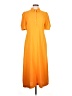 oasis 100% Polyester Orange Casual Dress Size 10 - photo 1