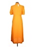 oasis 100% Polyester Orange Casual Dress Size 10 - photo 2