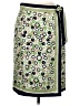 Talbots 100% Silk Print Green Silk Skirt Size 8 - photo 1