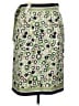 Talbots 100% Silk Print Green Silk Skirt Size 8 - photo 2